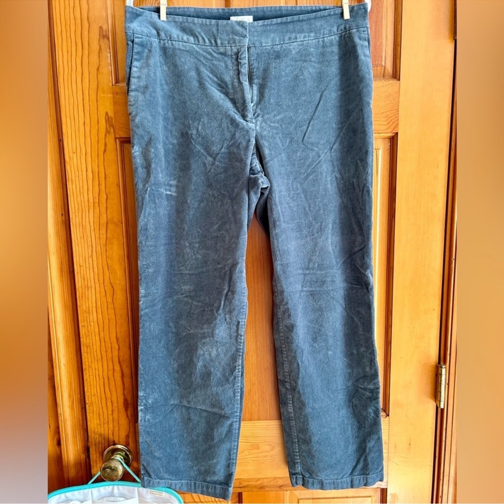 J. Jill Women's Velvet Straight Leg 14p Blue - Slate blue maybe?